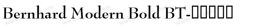 Bernhard Modern Bold BT字体转换